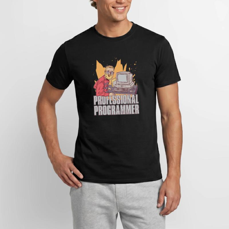 Programmeur Coder Développeur de logiciels T-shirt homme