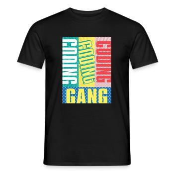 Programmer Coder Software Developer - Men's T-Shirt - black - Front - AI Model Male 178 light (178cm)