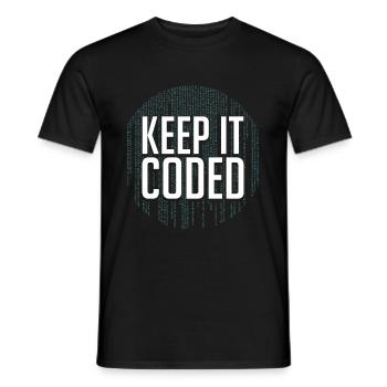 Programmer Coder Software Developer - Men's T-Shirt - black - Front - AI Model Male 178 light (178cm)