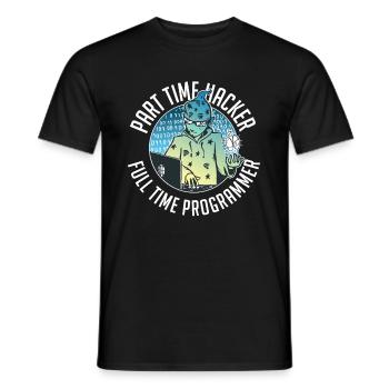 Programmer Coder Software Developer - Men's T-Shirt - black - Front - AI Model Male 178 light (178cm)