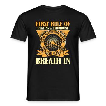 Trombone - T-shirt homme - noir - Devant - AI Model Male 178 light (178cm)