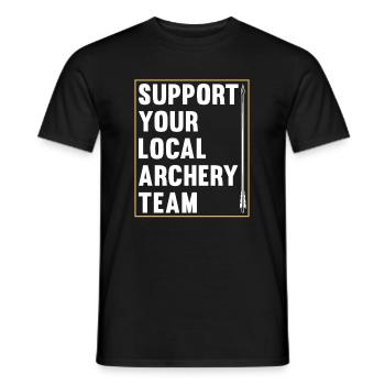 Tir à l’arc Flèche Tir à l’arc Tir à l’arc - T-shirt homme - noir - Devant - AI Model Male 178 light (178cm)