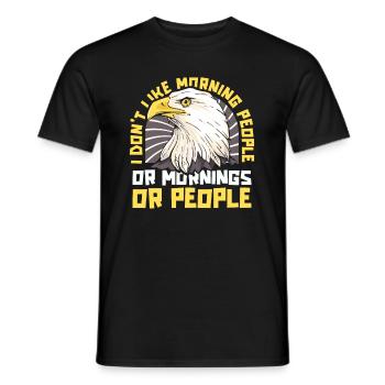 Eagle Eagle's Head Bird of Prey Bird of Prey - Men's T-Shirt - black - Front - AI Model Male 178 light (178cm)