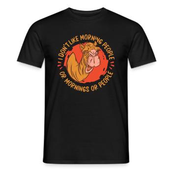 Les chameaux piétinent le dromadaire animal - T-shirt homme - noir - Devant - AI Model Male 178 light (178cm)