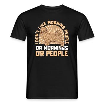 Wheaten Terrier Dog - Men's T-Shirt - black - Front - AI Model Male 178 light (178cm)