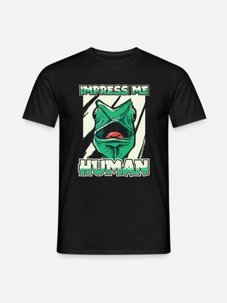 Gecke Lézard Reptile Lézard Lézard - T-shirt homme - noir