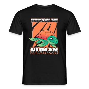 Turtle Sea Turtle - Men's T-Shirt - black - Front - AI Model Male 178 light (178cm)