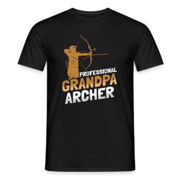 Bogenschütze Bogensport Pfeil Bogen Bogenschießen - Männer T-Shirt - Schwarz - Vorne - AI Model Male 178 light (178cm)