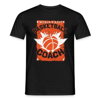 Basketballtrainer Basketball Trainer Coach - Männer T-Shirt - Schwarz - Vorne - AI Model Male 178 light (178cm)