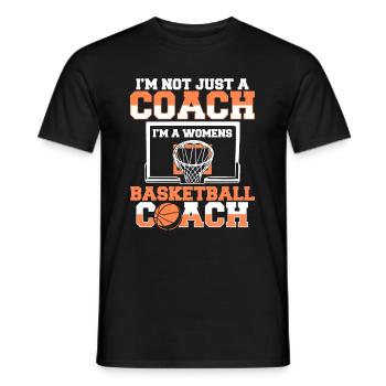 Basketballtrainer Entraîneur de basket-ball - T-shirt homme - noir - Devant - AI Model Male 178 light (178cm)