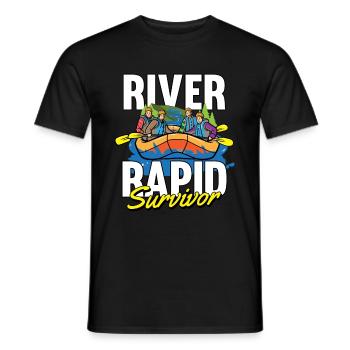 Rafting Wildwasser Kanu Kajak - Männer T-Shirt - Schwarz - Vorne - AI Model Male 178 light (178cm)