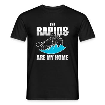 Rafting White Water Canoe Kayak - Men's T-Shirt - black - Front - AI Model Male 178 light (178cm)