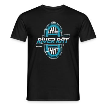 Rafting White Water Canoe Kayak - Men's T-Shirt - black - Front - AI Model Male 178 light (178cm)