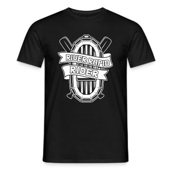 Rafting White Water Canoe Kayak - Men's T-Shirt - black - Front - AI Model Male 178 light (178cm)