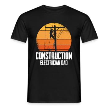 Electrician Electrical Engineer Electronics Technician - Men's T-Shirt - black - Front - AI Model Male 178 light (178cm)