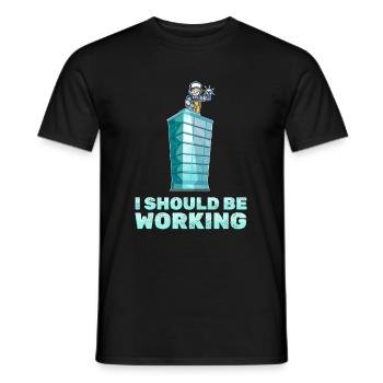 Electrician Electrical Engineer Electronics Technician - Men's T-Shirt - black - Front - AI Model Male 178 light (178cm)