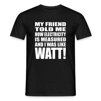 Électricien Ingénieur électricien Technicien en électronique - T-shirt homme - noir - Devant - AI Model Male 178 light (178cm)