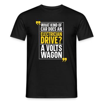 Électricien Ingénieur électricien Technicien en électronique - T-shirt homme - noir - Devant - AI Model Male 178 light (178cm)