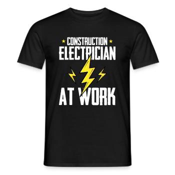 Électricien Ingénieur électricien Technicien en électronique - T-shirt homme - noir - Devant - AI Model Male 178 light (178cm)