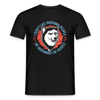 Siberian Husky Hund - Männer T-Shirt - Schwarz - Vorne - AI Model Male 178 light (178cm)