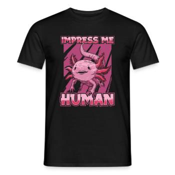 Axolotl Salamander - Männer T-Shirt - Schwarz - Vorne - AI Model Male 178 light (178cm)