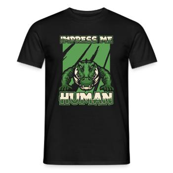 Krokodil Alligator - Männer T-Shirt - Schwarz - Vorne - AI Model Male 178 light (178cm)