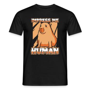 Capybara capybara rodent - Men's T-Shirt - black - Front - AI Model Male 178 light (178cm)