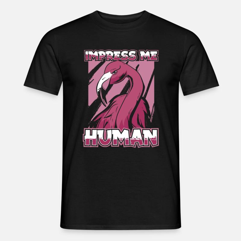 Flamingo - Männer T-Shirt - Schwarz