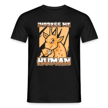Giraffe Afrika Savanne Safari - Männer T-Shirt - Schwarz - Vorne - AI Model Male 178 light (178cm)