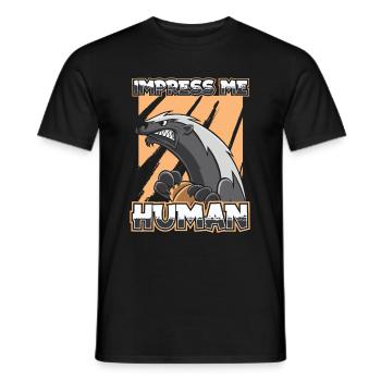 Honigdachs - Männer T-Shirt - Schwarz - Vorne - AI Model Male 178 light (178cm)