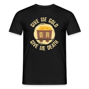 Goldbergbau Goldmine - Männer T-Shirt - Schwarz - Vorne - AI Model Male 178 light (178cm)