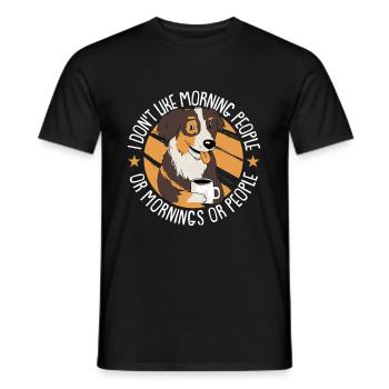 Australian Shepherd Hund - Männer T-Shirt - Schwarz - Vorne - AI Model Male 178 light (178cm)