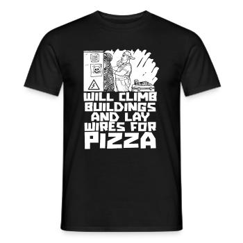 Électricien Ingénieur électricien Technicien en électronique - T-shirt homme - noir - Devant - AI Model Male 178 light (178cm)