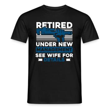 Plumber Sanitary Heating Engineer Plant Mechanic - Men's T-Shirt - black - Front - AI Model Male 178 light (178cm)