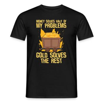 Gold Mining Gold Mine - Men's T-Shirt - black - Front - AI Model Male 178 light (178cm)