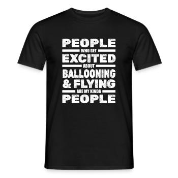Ballonfahrer Ballonfahrt Ballon Heißluftballon - Männer T-Shirt - Schwarz - Vorne - AI Model Male 178 light (178cm)