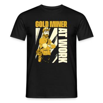 Goldbergbau Goldmine - Männer T-Shirt - Schwarz - Vorne - AI Model Male 178 light (178cm)