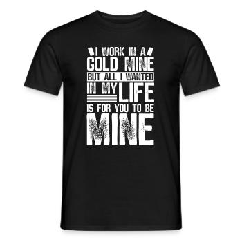 Mine d’or minière - T-shirt homme - noir - Devant - AI Model Male 178 light (178cm)