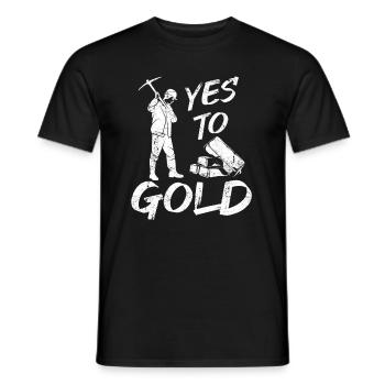 Goldbergbau Goldmine - Männer T-Shirt - Schwarz - Vorne - AI Model Male 178 light (178cm)