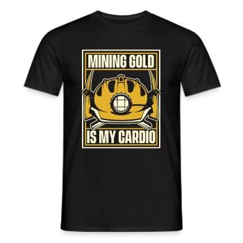 Mine d’or minière - T-shirt homme - noir - Devant - AI Model Male 178 light (178cm)