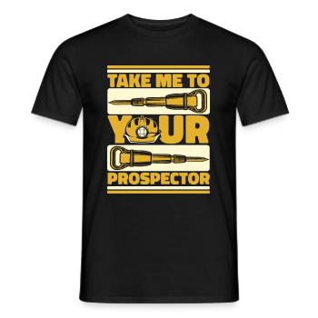 Gold Mining Gold Mine - Men's T-Shirt - black - Front - AI Model Male 178 light (178cm)