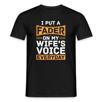 Ingénieur du son Tontechniker - T-shirt homme - noir - Devant - AI Model Male 178 light (178cm)