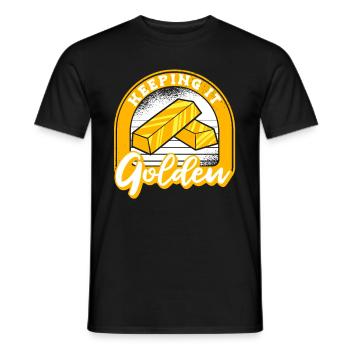 Goldbergbau Goldmine - Männer T-Shirt - Schwarz - Vorne - AI Model Male 178 light (178cm)