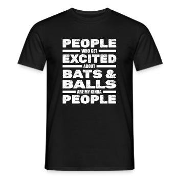 Cricket Cricketschläger Cricketspieler - Männer T-Shirt - Schwarz - Vorne - AI Model Male 178 light (178cm)