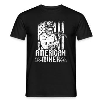 Mine d’or minière - T-shirt homme - noir - Devant - AI Model Male 178 light (178cm)
