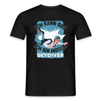 Indoor Skydiving - Men's T-Shirt - black - Front - AI Model Male 178 light (178cm)