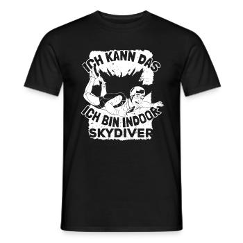 Indoor Skydiving - Men's T-Shirt - black - Front - AI Model Male 178 light (178cm)