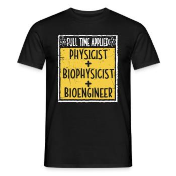 Physicien physicien - T-shirt homme - noir - Devant - AI Model Male 178 light (178cm)