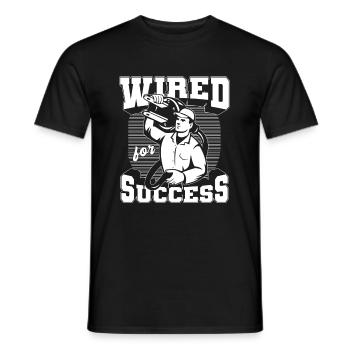 Électricien Ingénieur électricien Technicien en électronique - T-shirt homme - noir - Devant - AI Model Male 178 light (178cm)