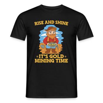 Mine d’or minière - T-shirt homme - noir - Devant - AI Model Male 178 light (178cm)